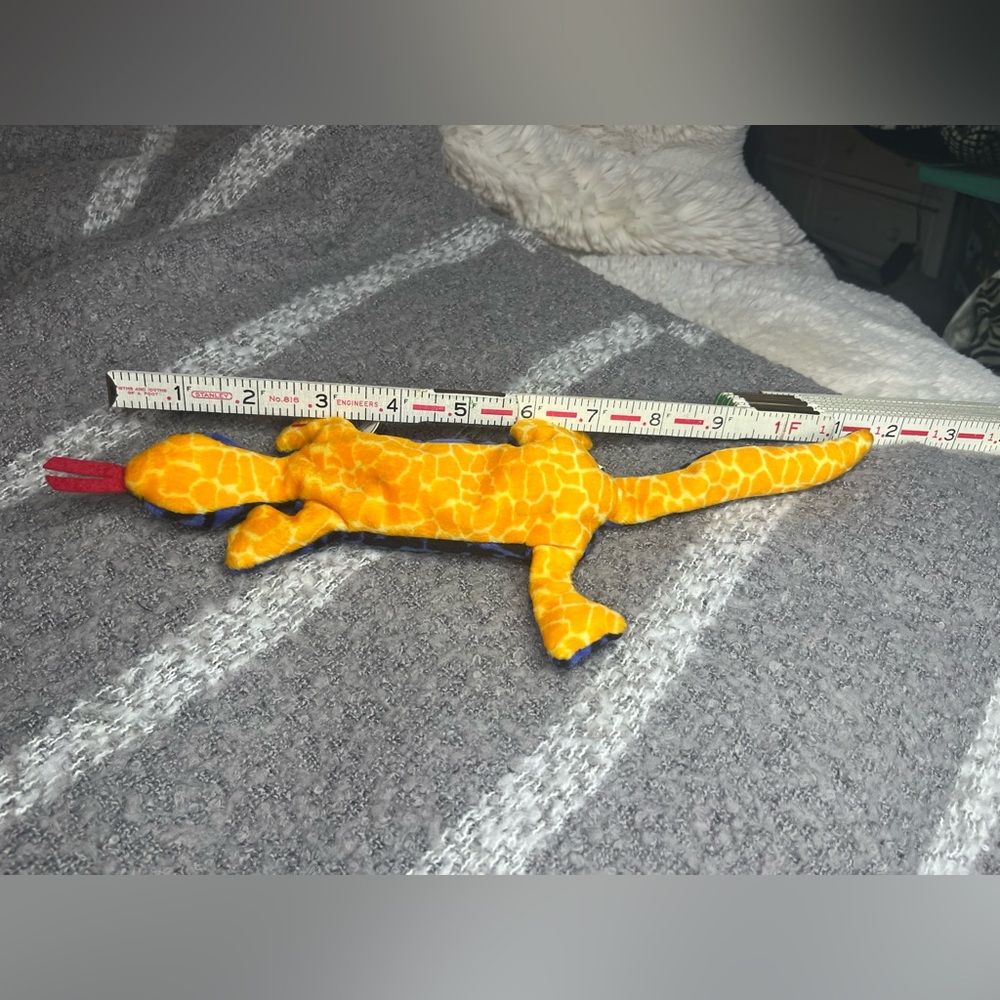 Ty Blue and Black Lizard Plush with Yellow Accents - Picture 6 of 8